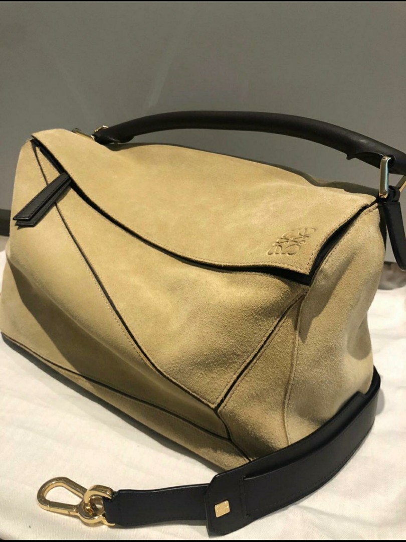 Loewe suede new arrivals puzzle bag