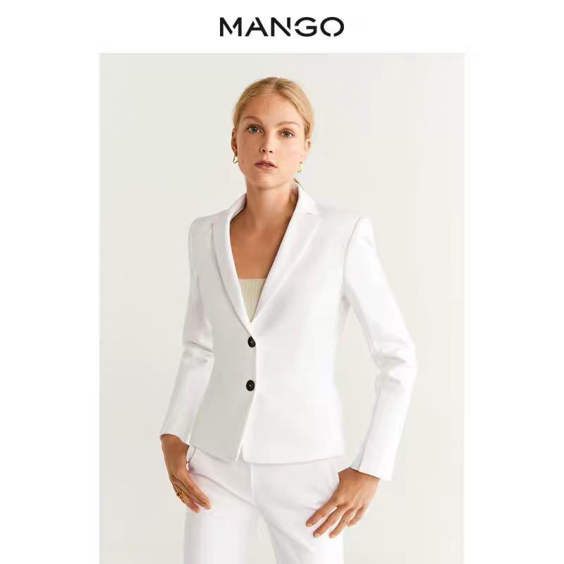 White short blazer jacket top
