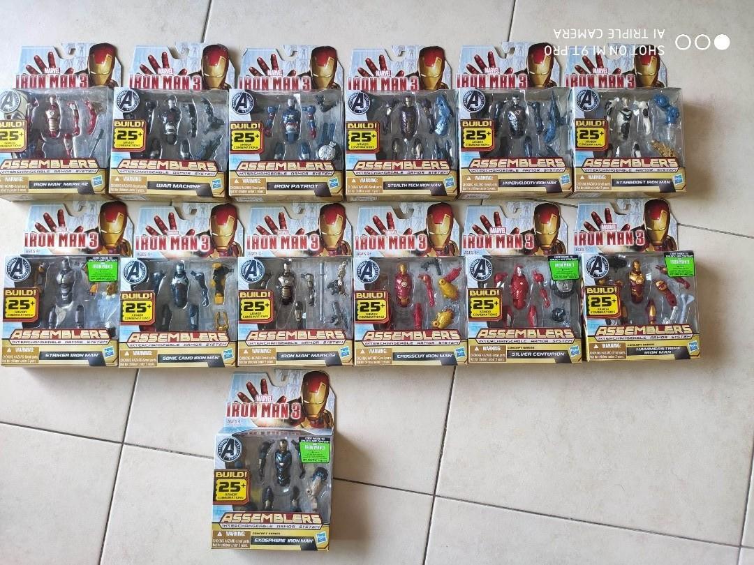Marvel Iron Man 3 Assemblers Interchangeable Armor System Set of 13