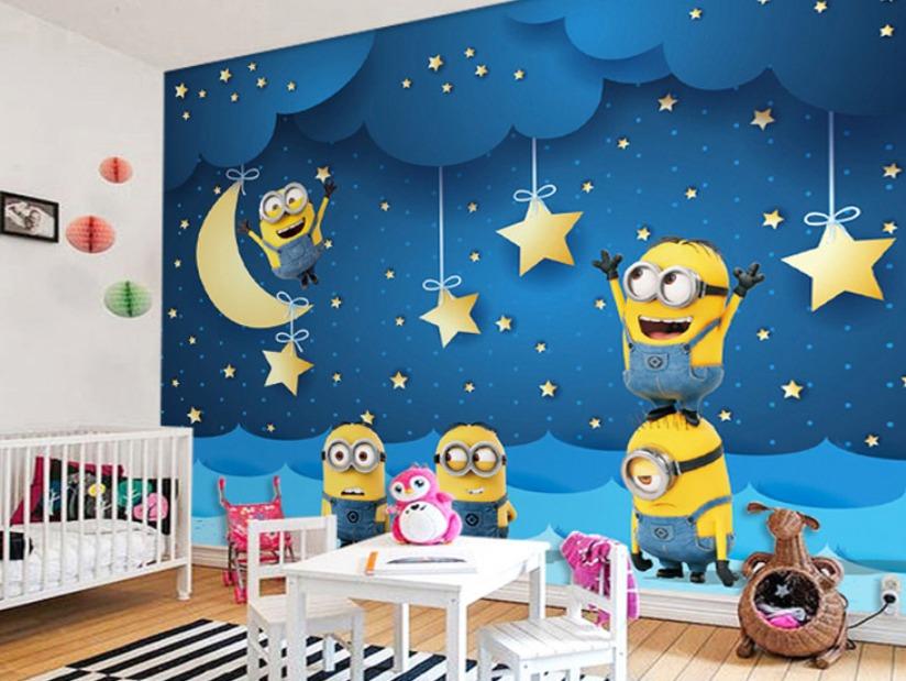 Minion Kids Wallpaper Wall Sticker Decal Vinyl Home Decor, Furniture & Home  Living, Home Decor, Wall Decor on Carousell