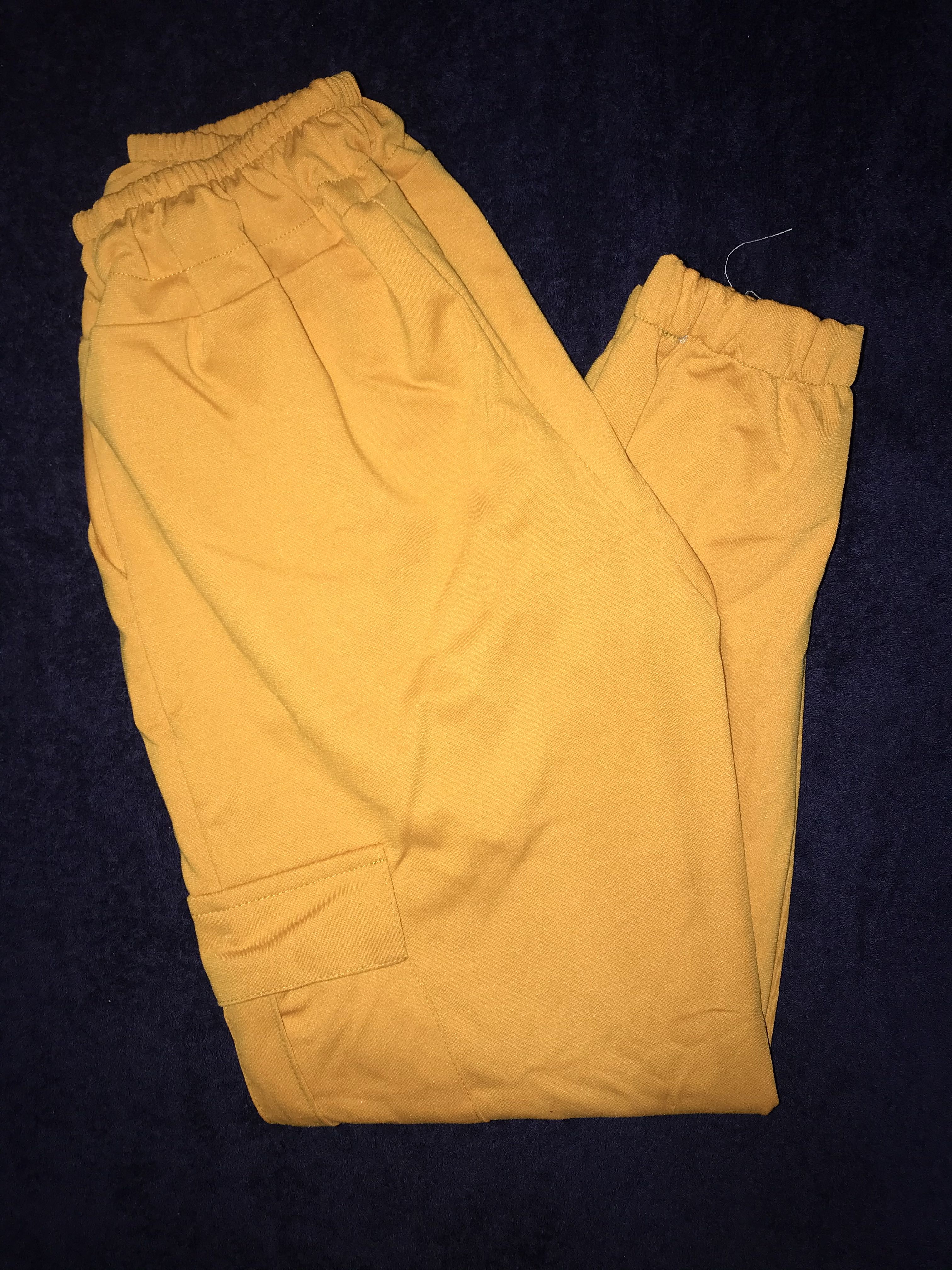 mustard cargo pants