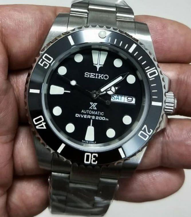 New Seiko Submariner Prospex Mod, Luxury, Watches on Carousell