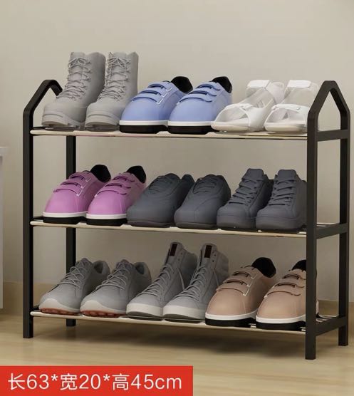 New Shoe Rack 3 4 5 Layer Metal Pole Storage Furniture Others On Carousell