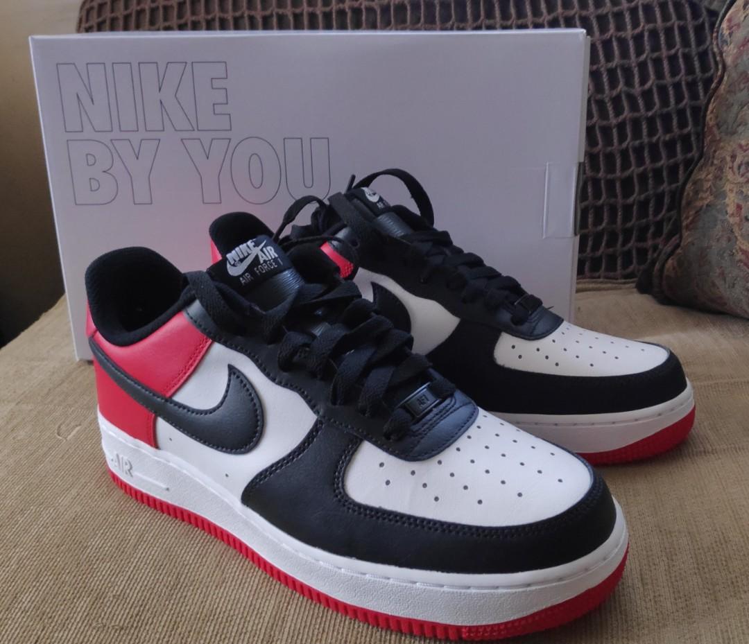 Nike By You Air Force 1 Low Black Toe Men S Fashion Footwear Sneakers On Carousell