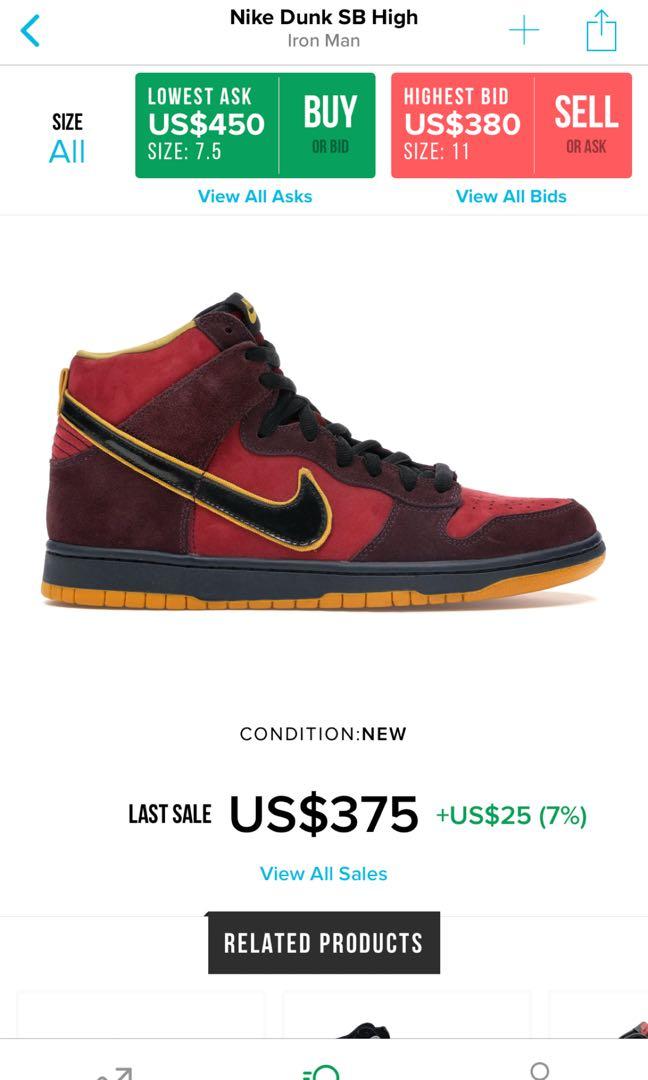 nike dunk iron man