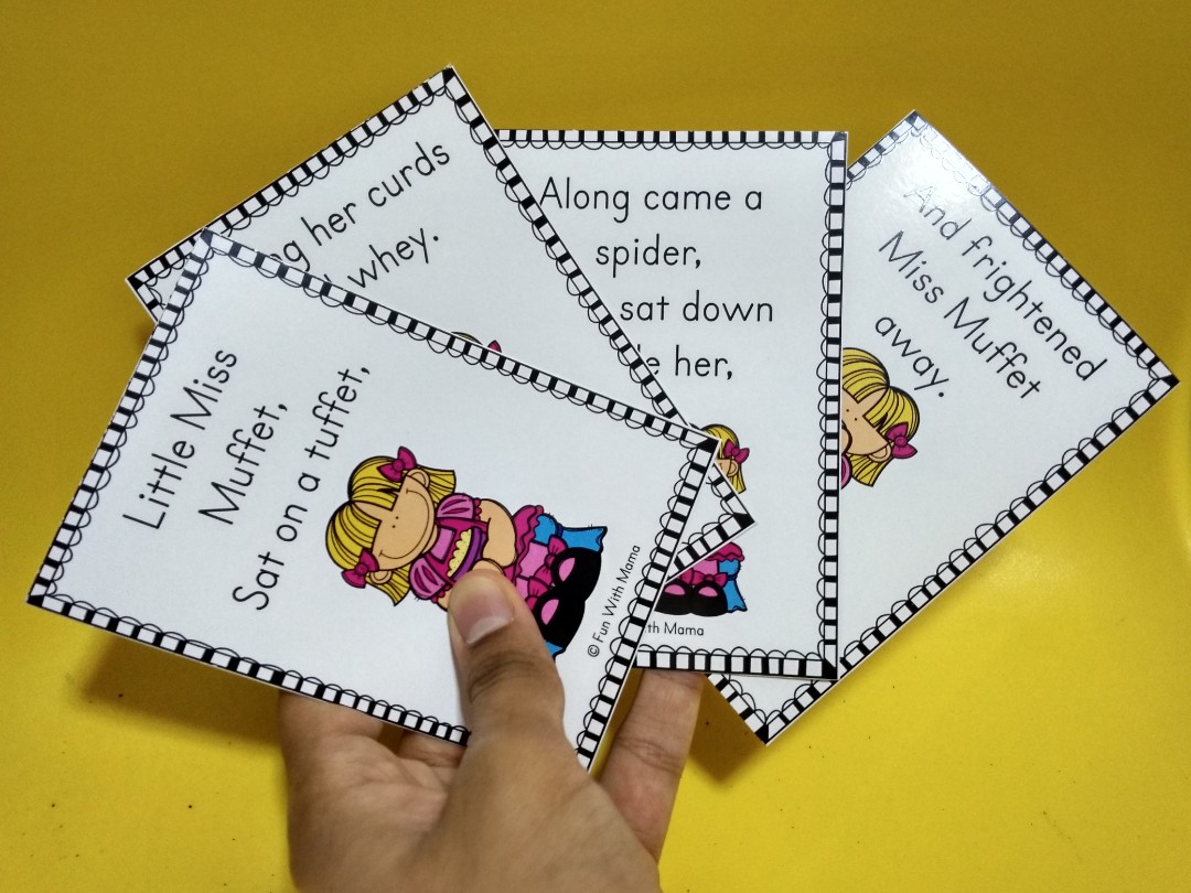 Nursery rhymes flashcards and sequencing, Hobbies & Toys, Books