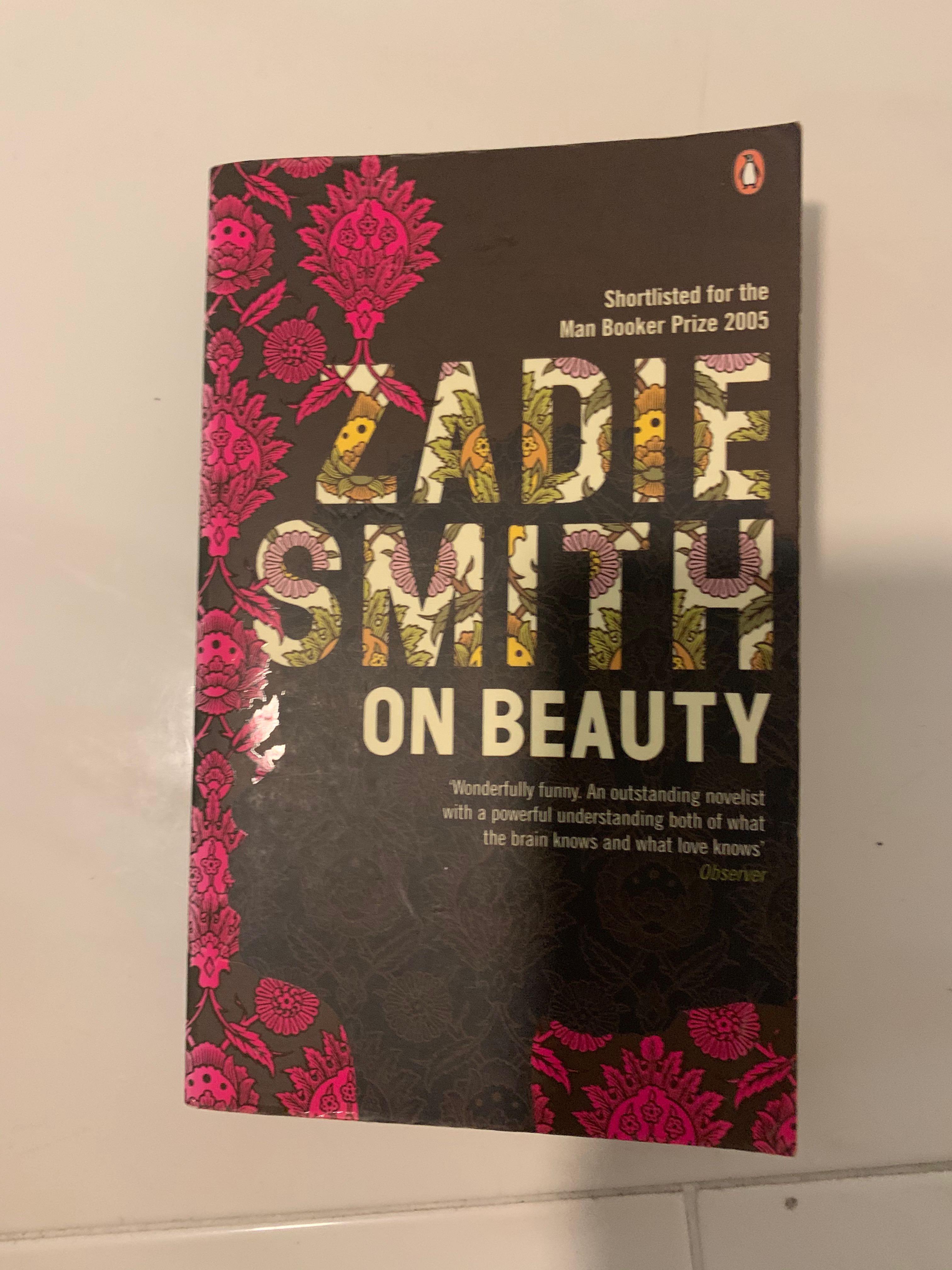 On Beauty by Zadie Smith Books Stationery Fiction on Carousell