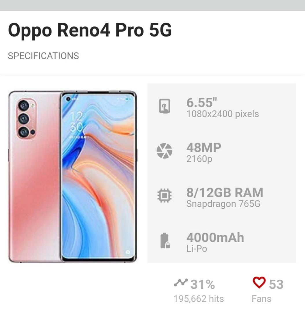 Oppo Reno 4 4 Pro 4 Se Mobile Phones Tablets Android Phones Oppo On Carousell