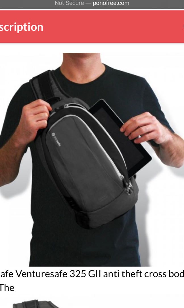 Pacsafe Body Bag, Men's Fashion, Bags, Sling Bags on Carousell
