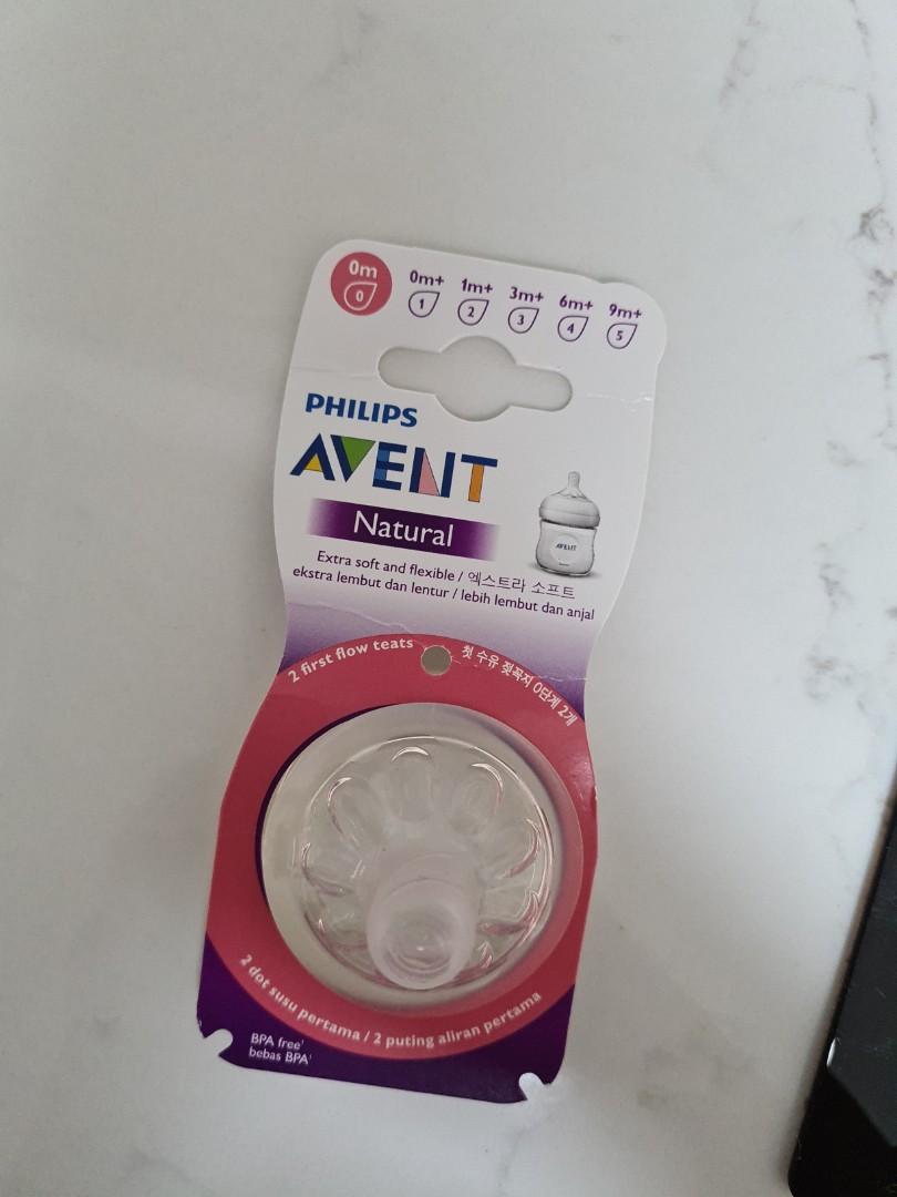 avent natural first flow teat