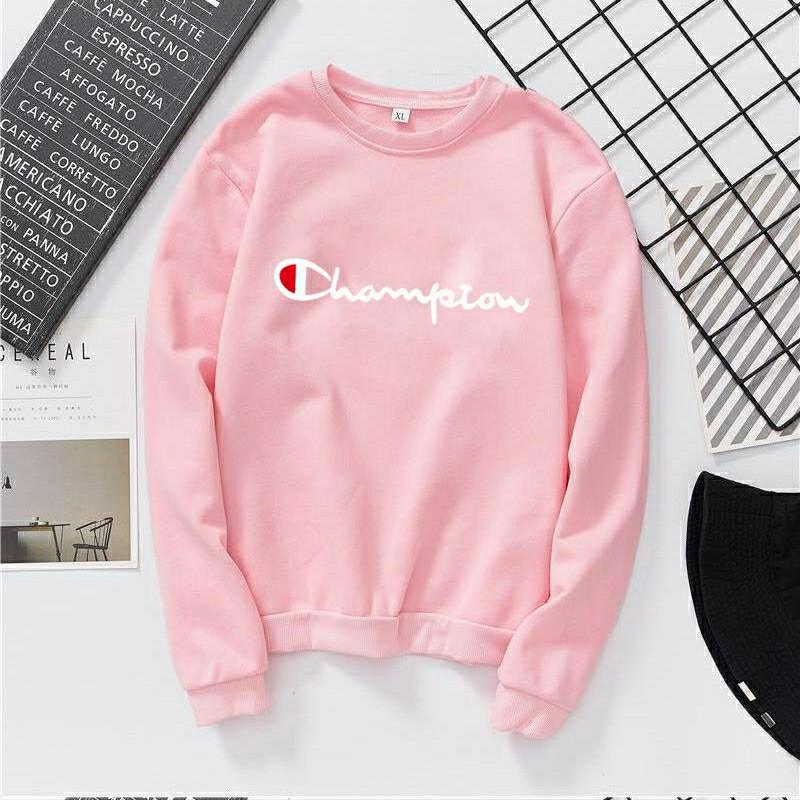 champion baby pink sweatshirt