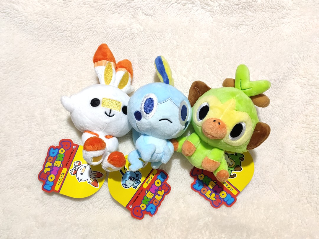 Scorbunny Sobble Grookey Pokedoll Plush 