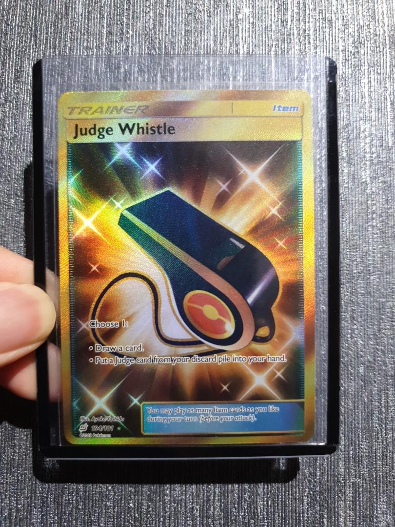 Pokemon Tcg Sm Judge Whistle Holo Secret Rare Card Hobbies Toys Toys Games On Carousell