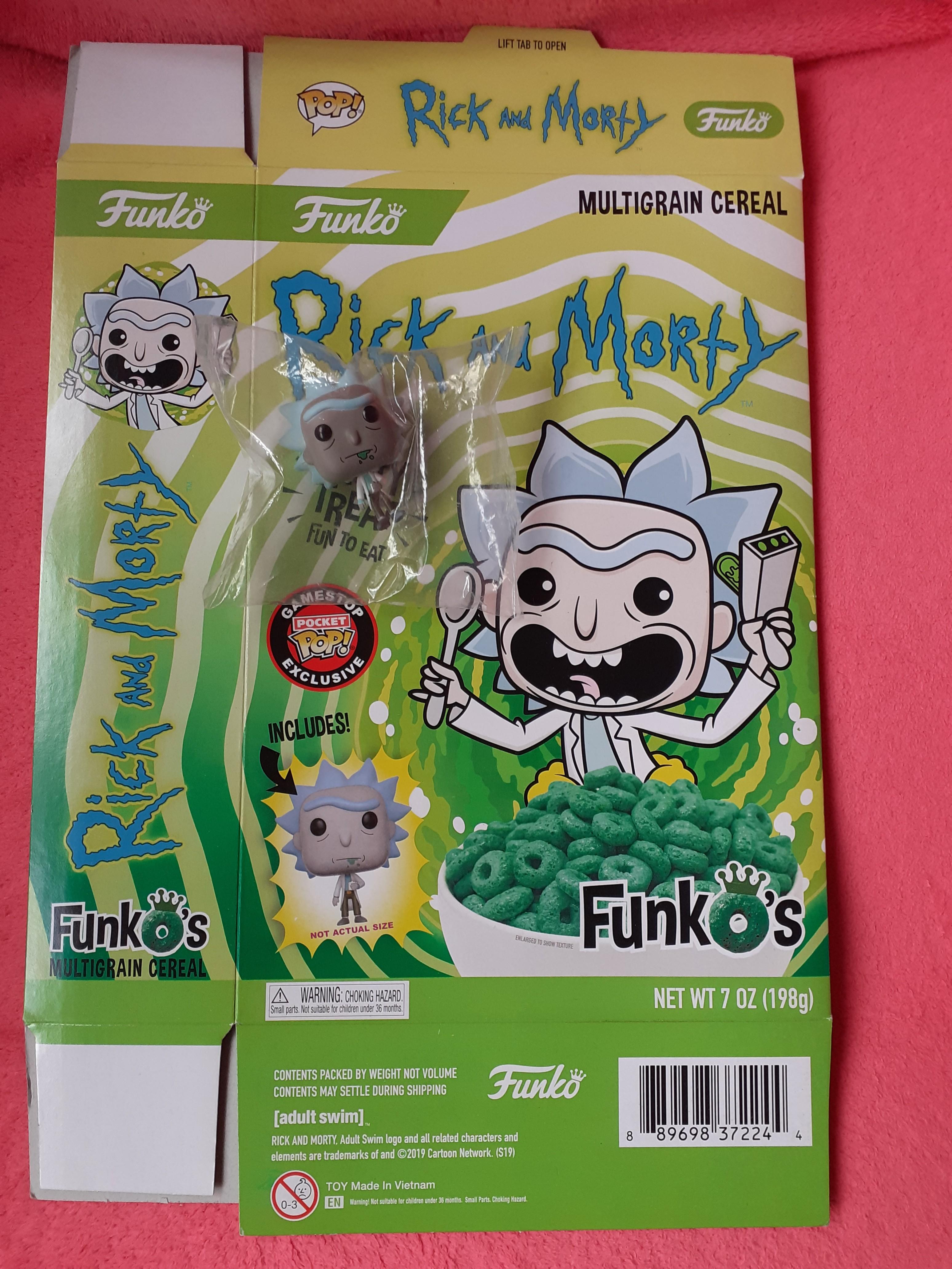 Rick & Morty Cereal box with Pocket Pop (Category: Designer & Blind Box Toys) located in Mandaluyong City. Submitted by legcat123 (Listing ID 1013479622, Image 2). Description: Cereal not included Meet up: Starbucks Shaw blvd, Mandaluyong city GH (by schedule) Shipping c / o buyer Mop : cash on meet up, Bdo, Gcash.