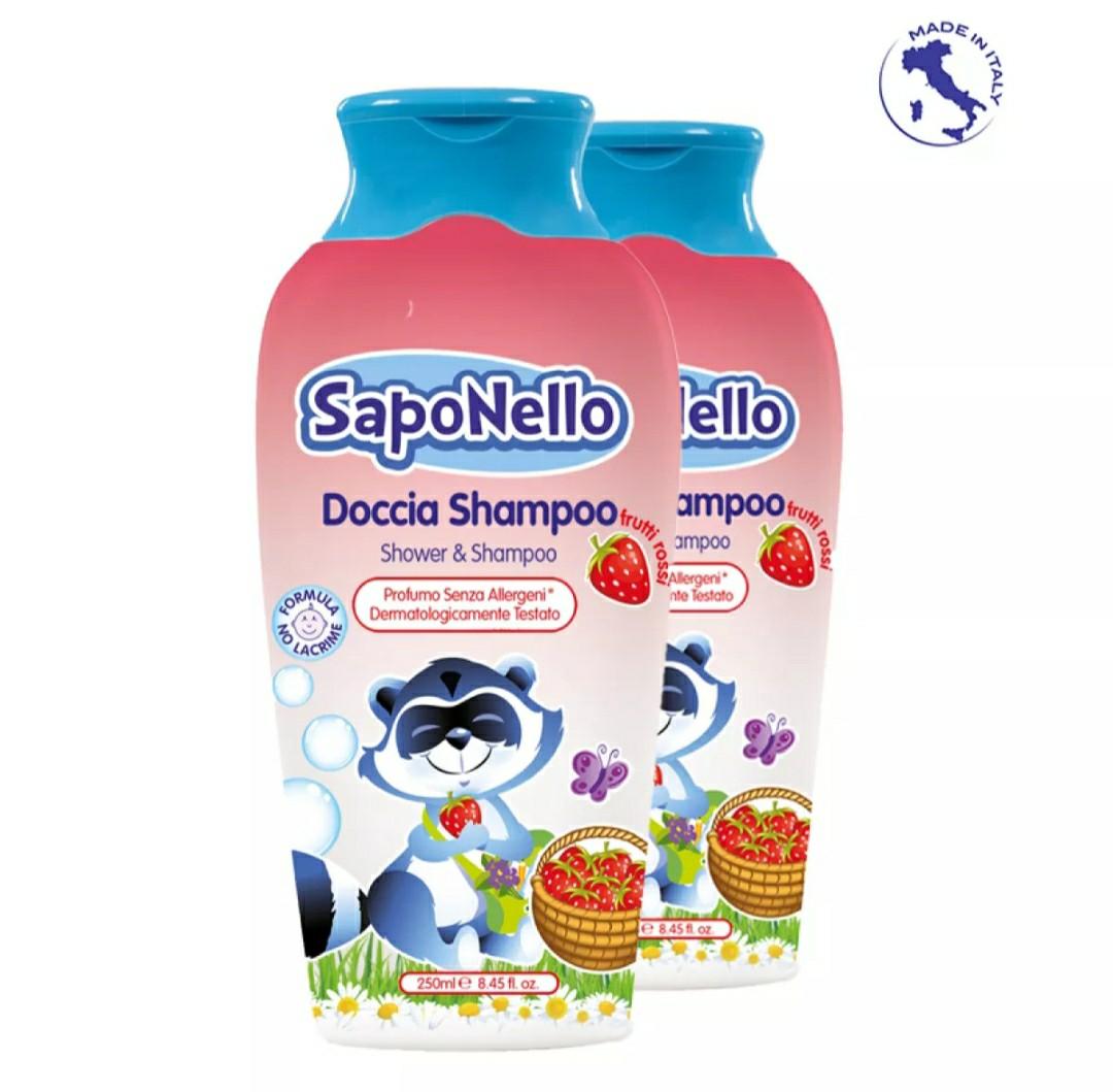 Saponello Shower & Shampoo Twin pack- Strawberry (250MLx2), Beauty ...