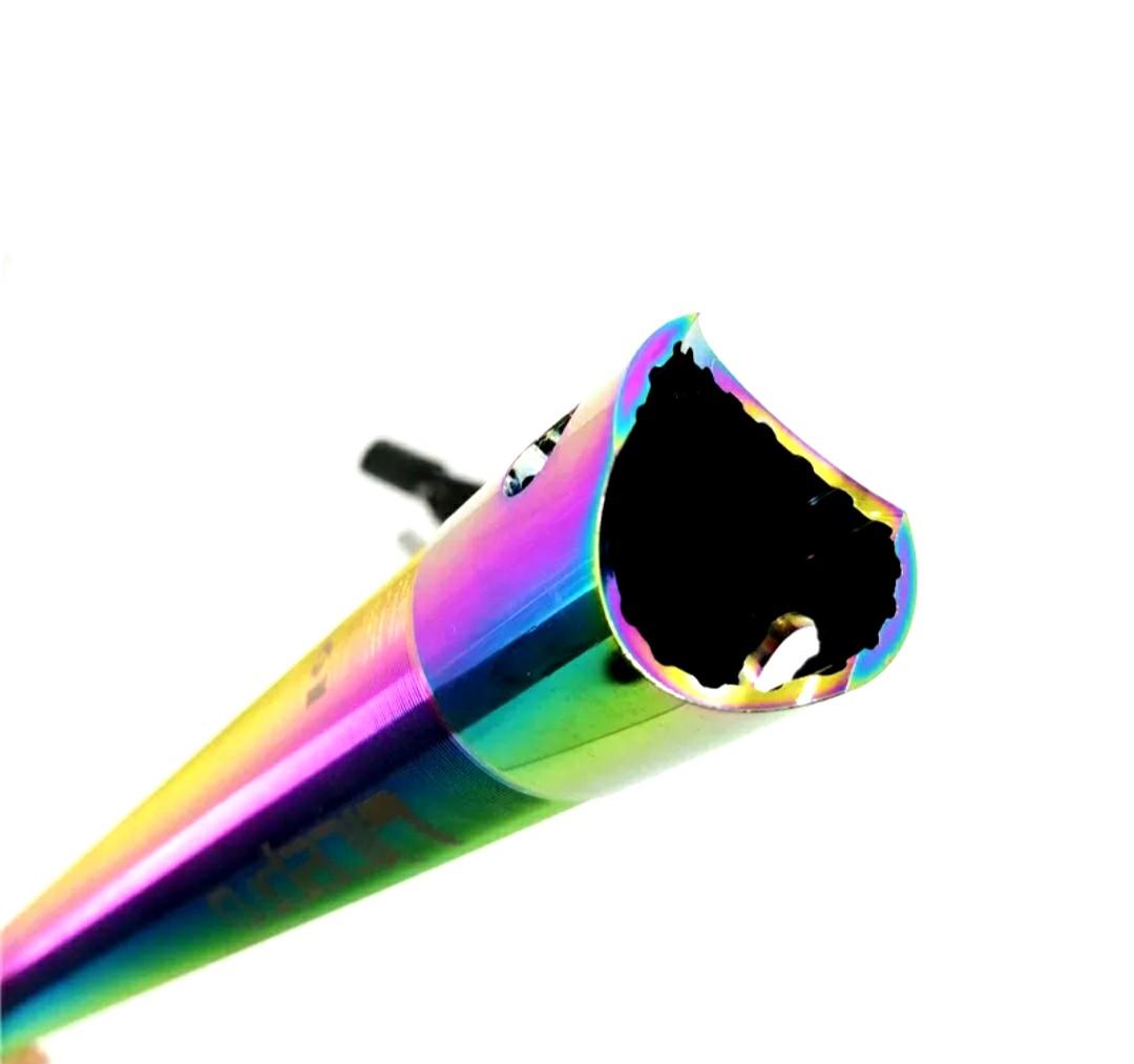 ***Seatpost Litepro Oil Slick Folding Bike Seat Post 33.9*600mm Titanium Plating Aluminum Alloy