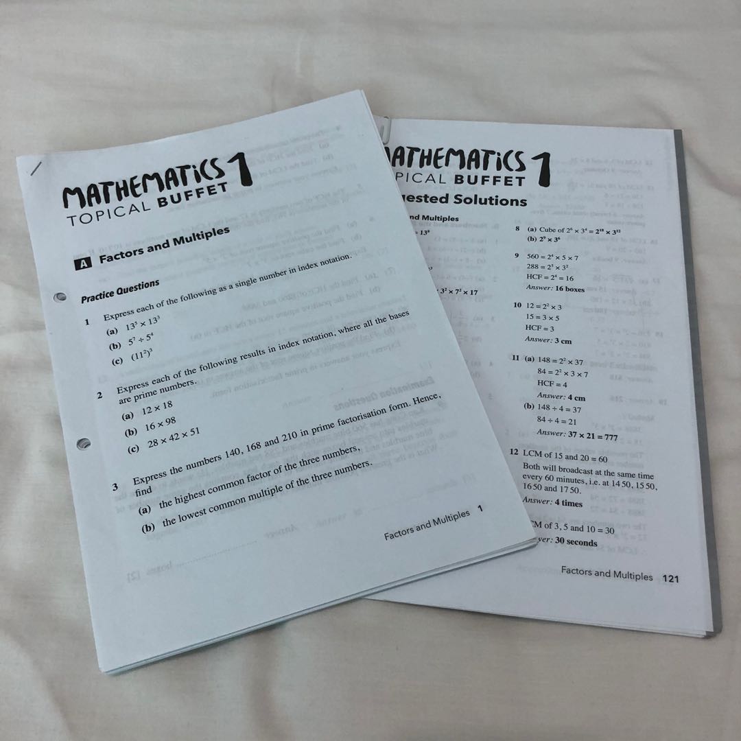 sec 1 math worksheets, Hobbies & Toys, Books & Magazines ...
