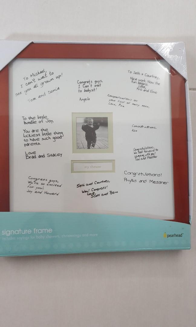 Signature Photo Frame For Baby Showers Babies Kids Toys