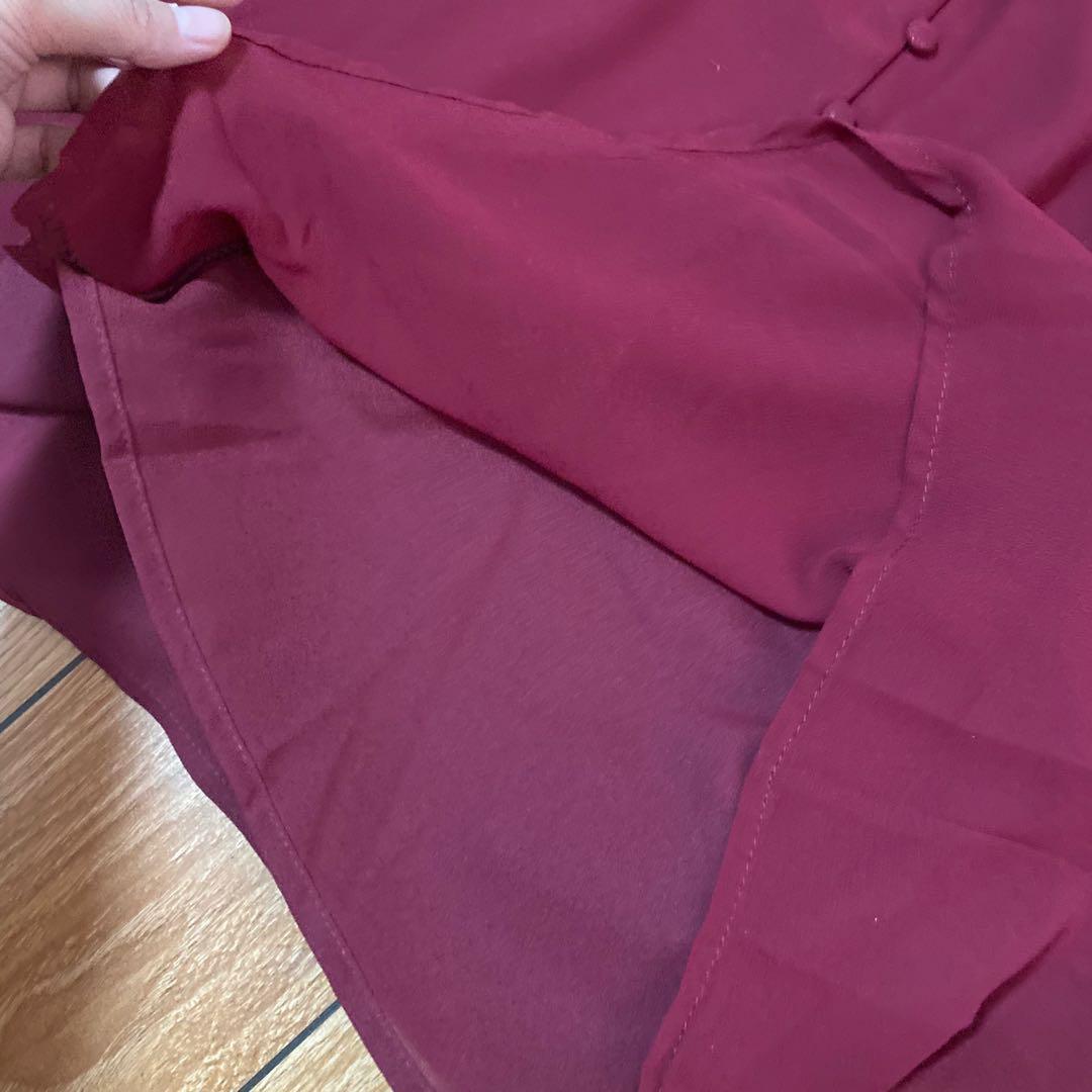 Something Borrowed Baby Doll Dress Maroon (Category: Dresses) located in Manila. Submitted by mlspreloved (Listing ID 1013483907, Image 3). Description: PLEASE READ! Size: XS. Too loose for me given na babydoll dress. Will fit best for S-M body types. Material: Chiffon. Brand new no tags. Sinukat lang. ‼️✨ LAST PRICE. NO HAGGLING. ✨‼️ I can give discount if you will buy more from my page. Payment: BDO online bank transfer. Shipping: Buyer will sh