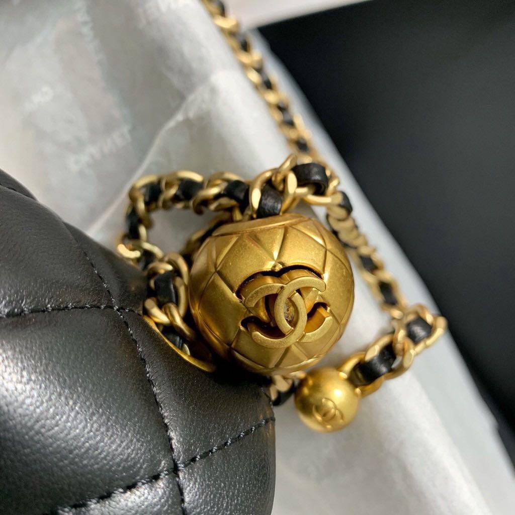 Spot 2020ss CC Chanel Explosion Lambskin Mini coco 20 Golden Ball Chain, Luxury, Bags & Wallets