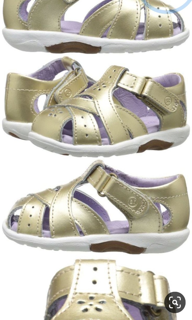 Stride Rite SRTech Tulip Gold Sandal size US8W EU25 Babies