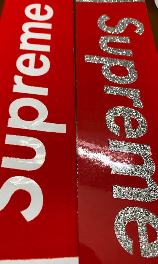 Supreme glitter box logo sticker hot sale