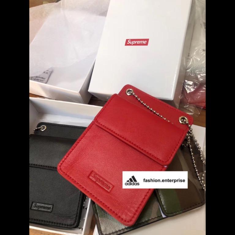 Supreme Leather ID Holder + Wallet FW18 BNIB Totally Dead Stock!!! Red!!!!!!!!!!