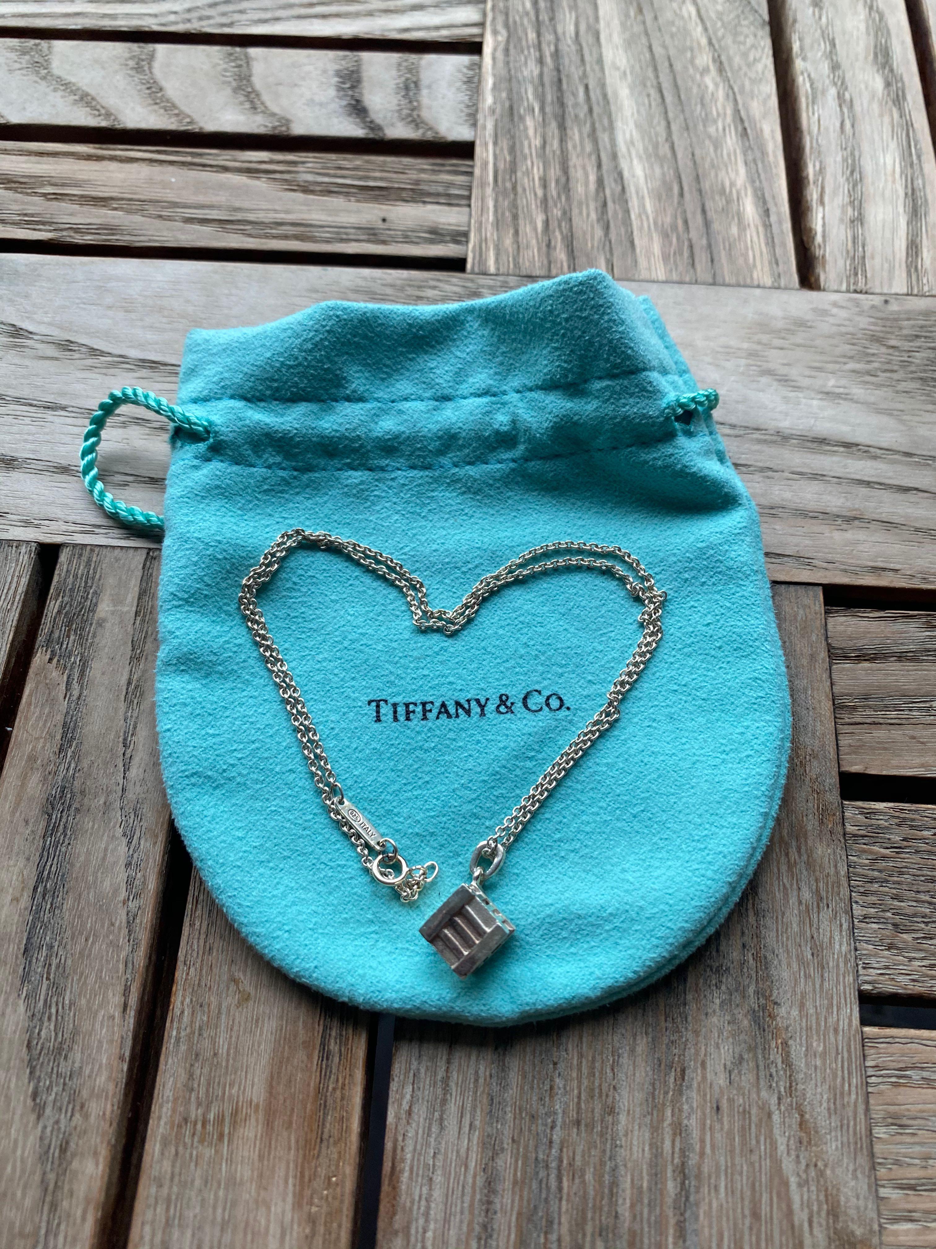 Tiffany atlas outlet cube necklace
