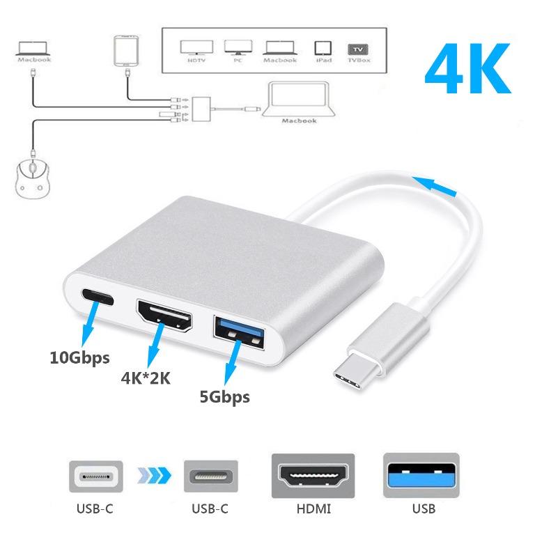 USB type C to HDMI adapter / hub for laptop and tablet usbc hdmi ...