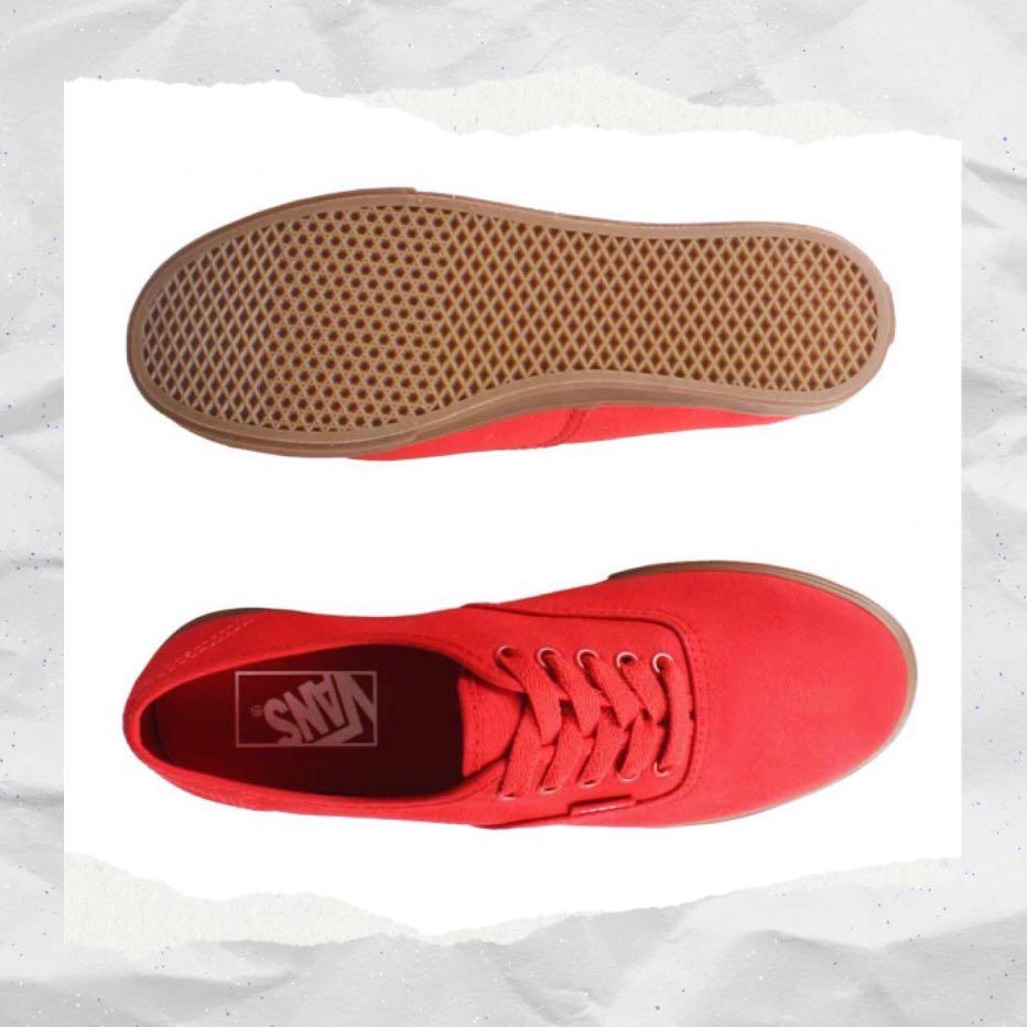 Vans Authentic Lo Pro Gumsoles Barbados Cherry, Women's Fashion, Footwear,  Loafers on Carousell
