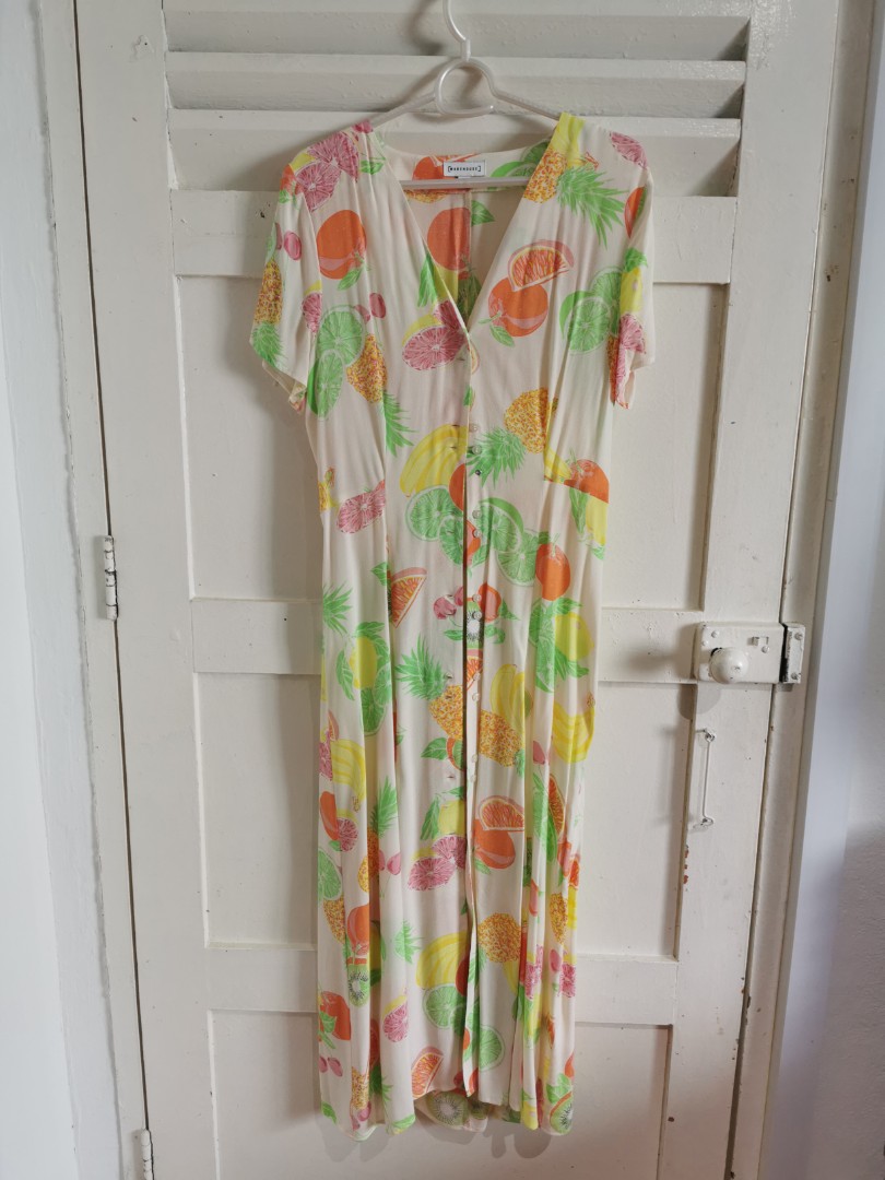 Warehouse fruit print dress Women s Fashion Dresses Sets