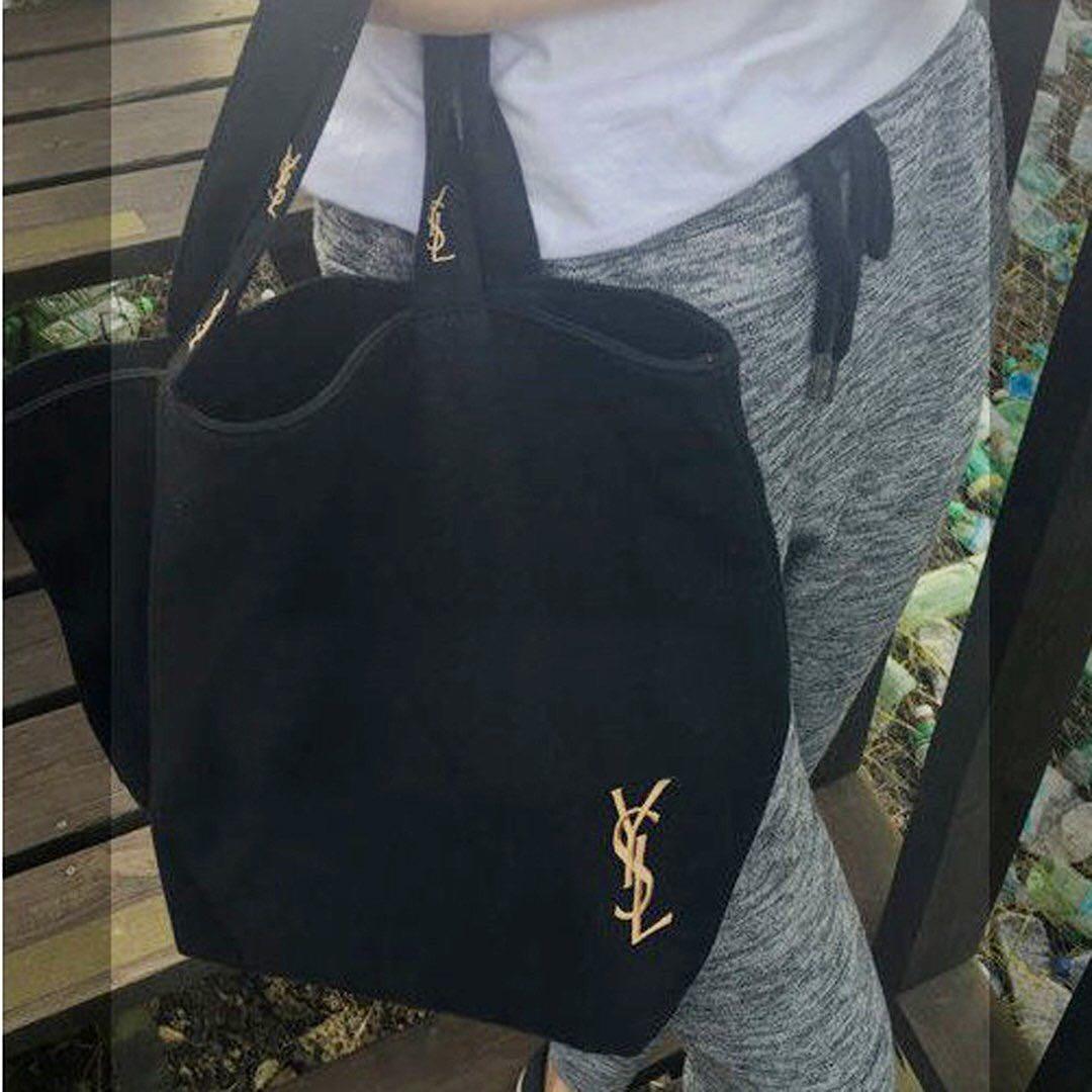 Ysl canvas tote on sale bag