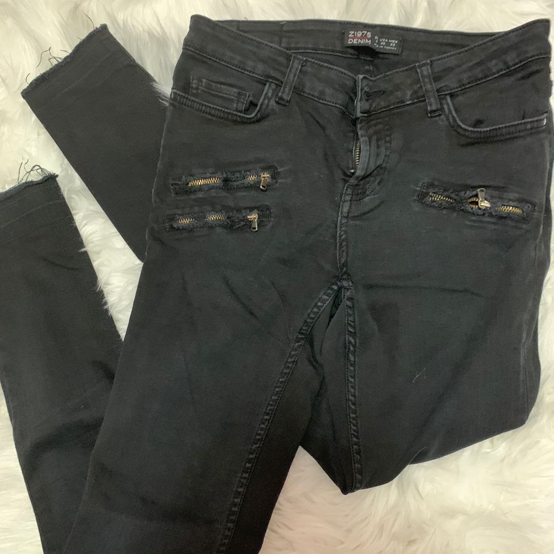 zara jeans with zippers
