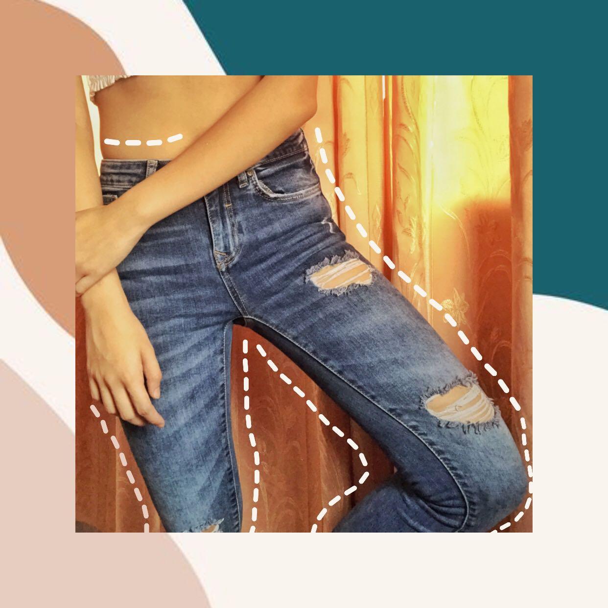 distressed denim jeans womens