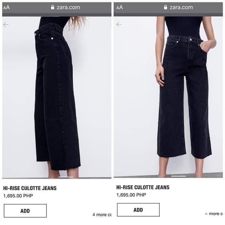 Jeans culotte high rise zara online