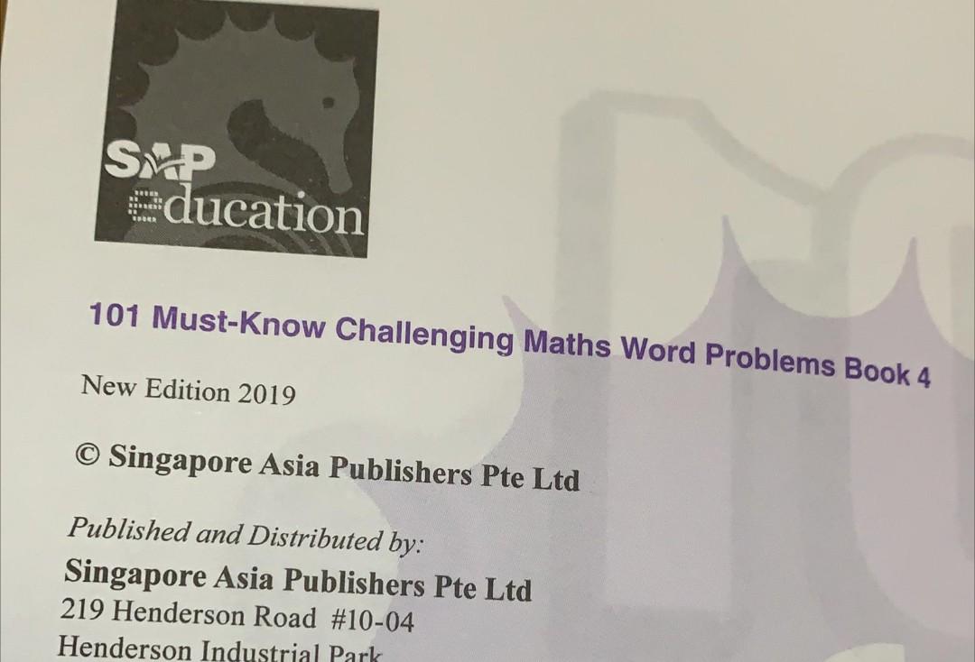 101 Must Know Challenging Maths Word Problems Primary 4, Books ...