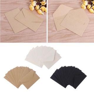 50pcs vintage style kraft paper envelopes