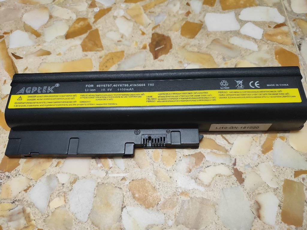 Agptek Battery For Ibm Lenovo Thinkpad R500 T500 W500 Battery 40y6799 Asm 92p1130 Electronics Computer Parts Accessories On Carousell