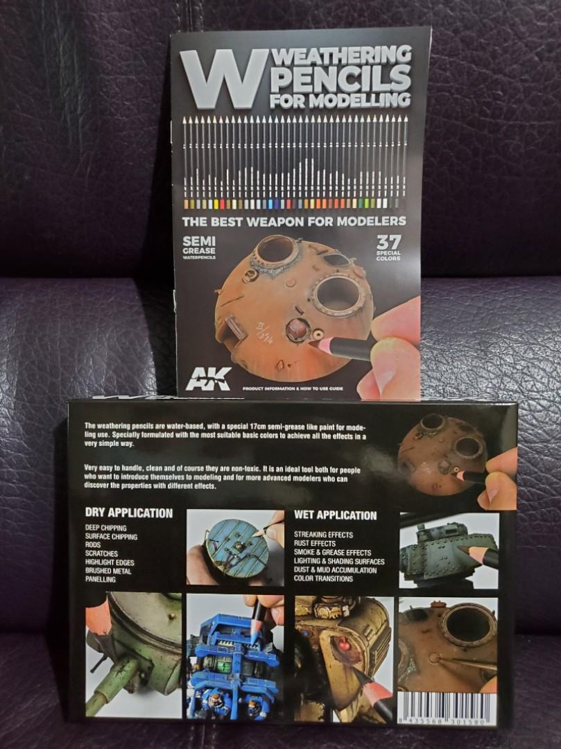 Ak Weathering Pencils For Modelling 模型手作專用舊化風化塗鴉上色漸變多用途藝術特色木顏色畫筆送禮自用 手作 自家設計 美術工具
