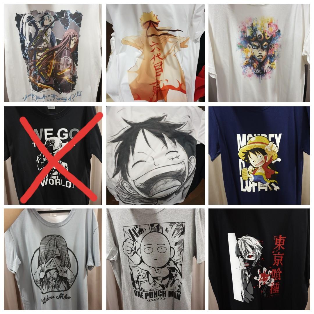 Anime T Shirts And Hoodies Clearance Sales One Piece Naruto One Punch Man Tokyo Ghoul Sao Fgo Love Live Entertainment J Pop On Carousell