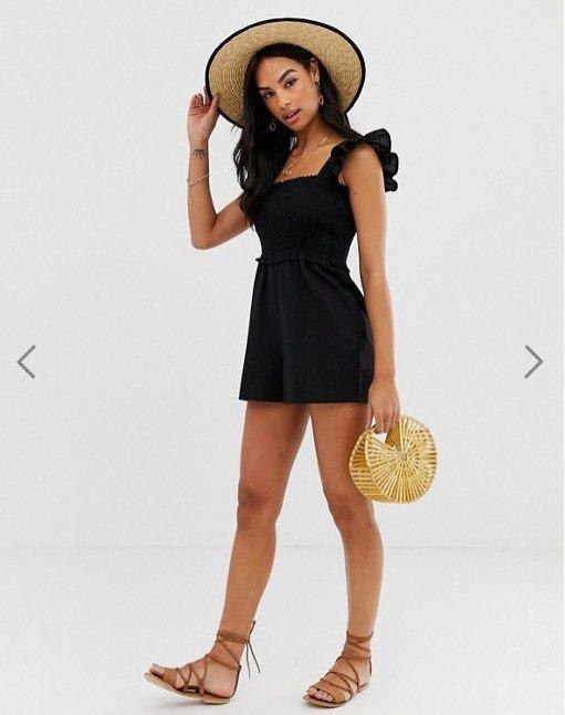 Shirred playsuit clearance