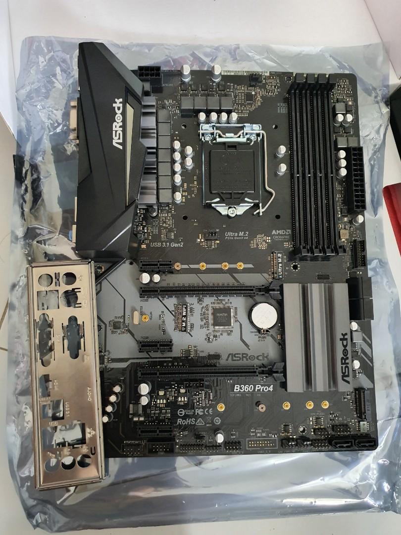 Asrock B360 Pro4 Motherboard LGA1151, Computers & Tech, Parts ...