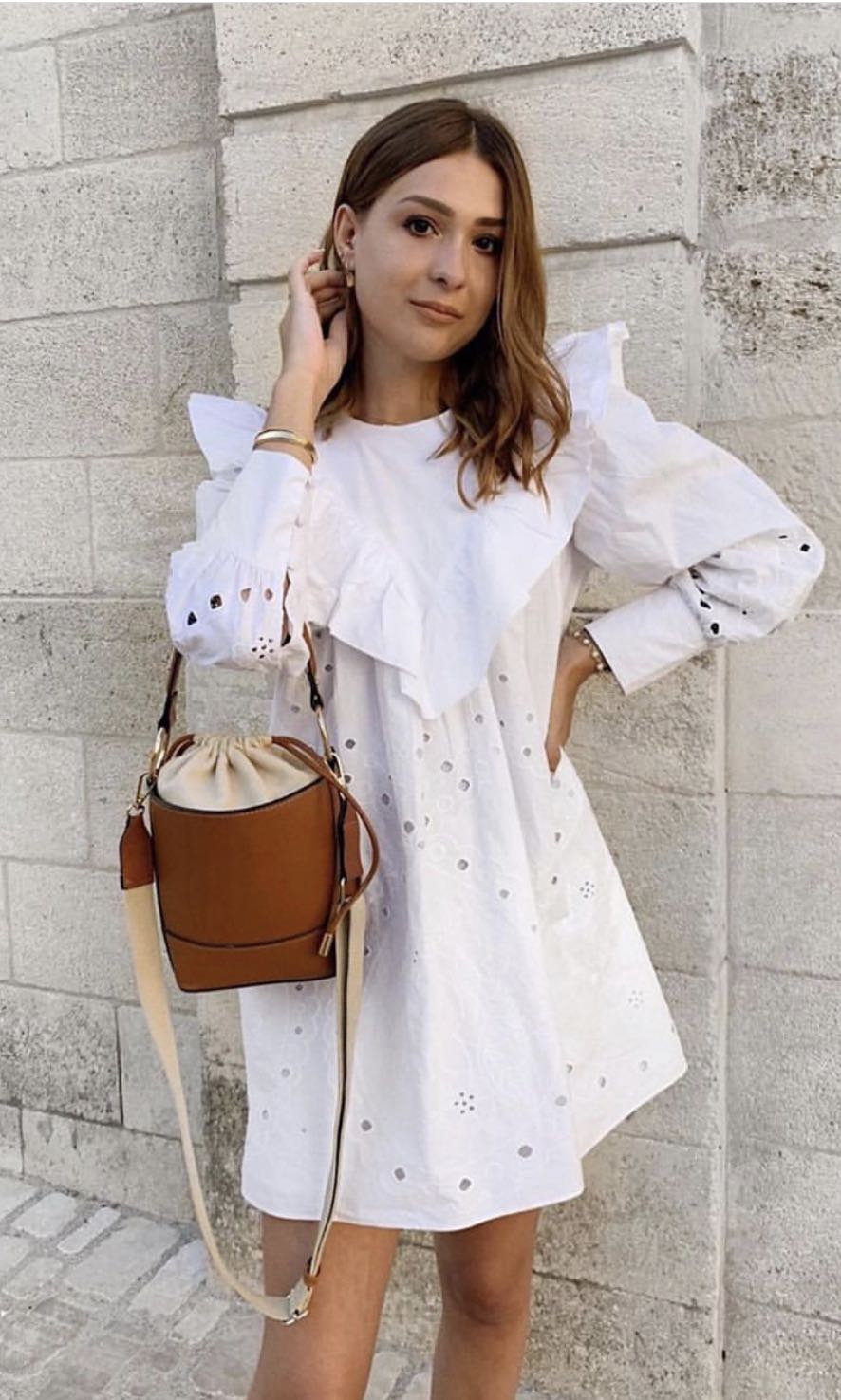 Embroidered voluminous dress Clearance