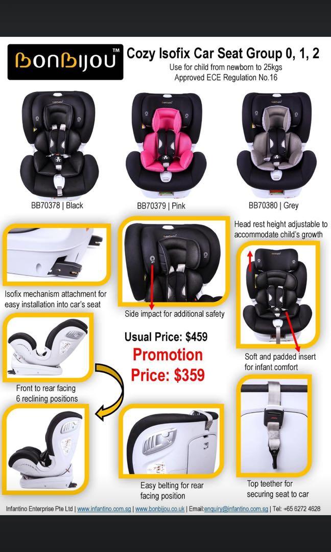 Bonbijou cozy isofix car seat Babies Kids Going Out Car Seats on Carousell