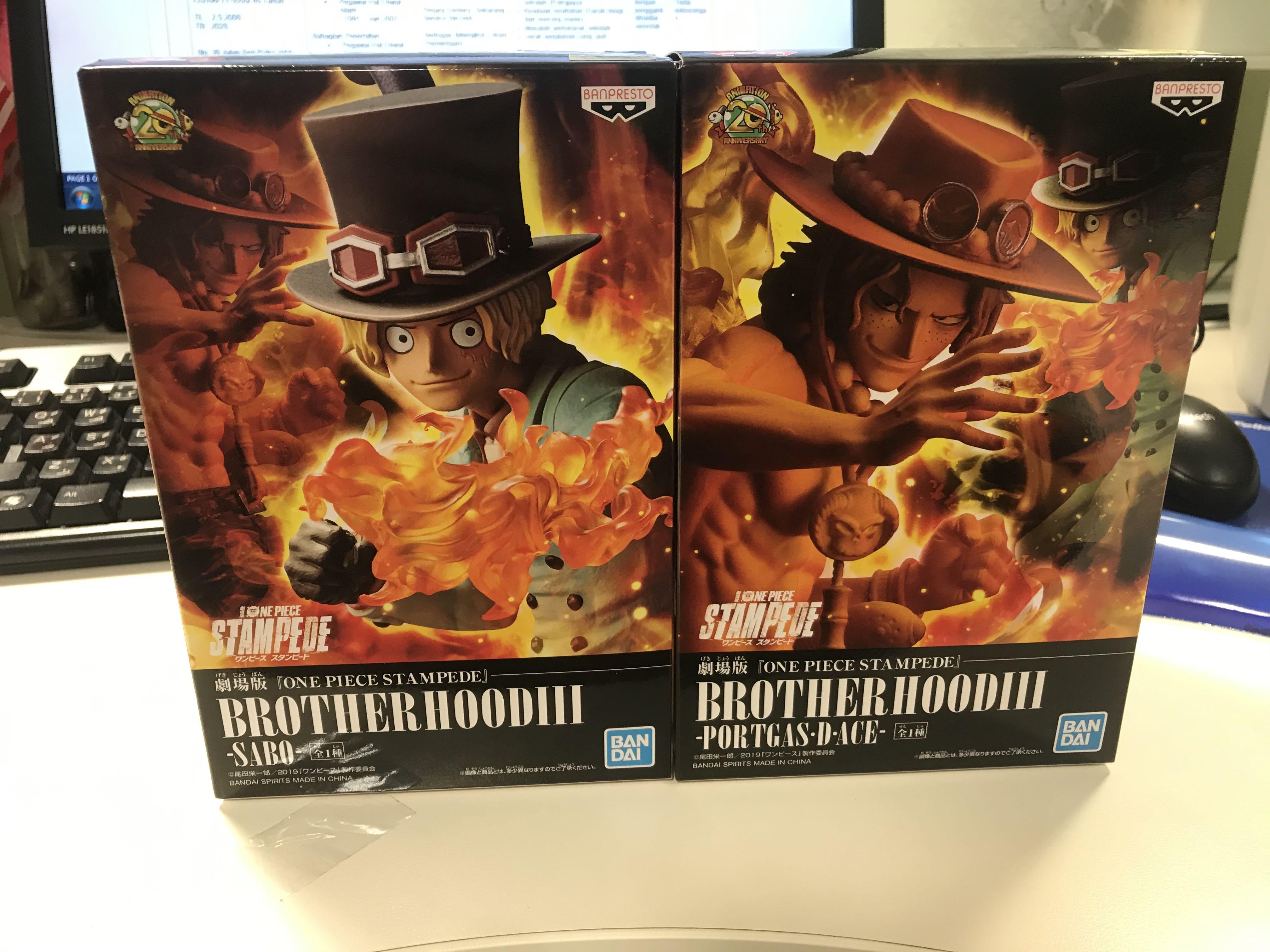 Brotherhood 3 Ace Sabo One Piece Stampede Jpn Version Toys Games Action Figures Collectibles On Carousell