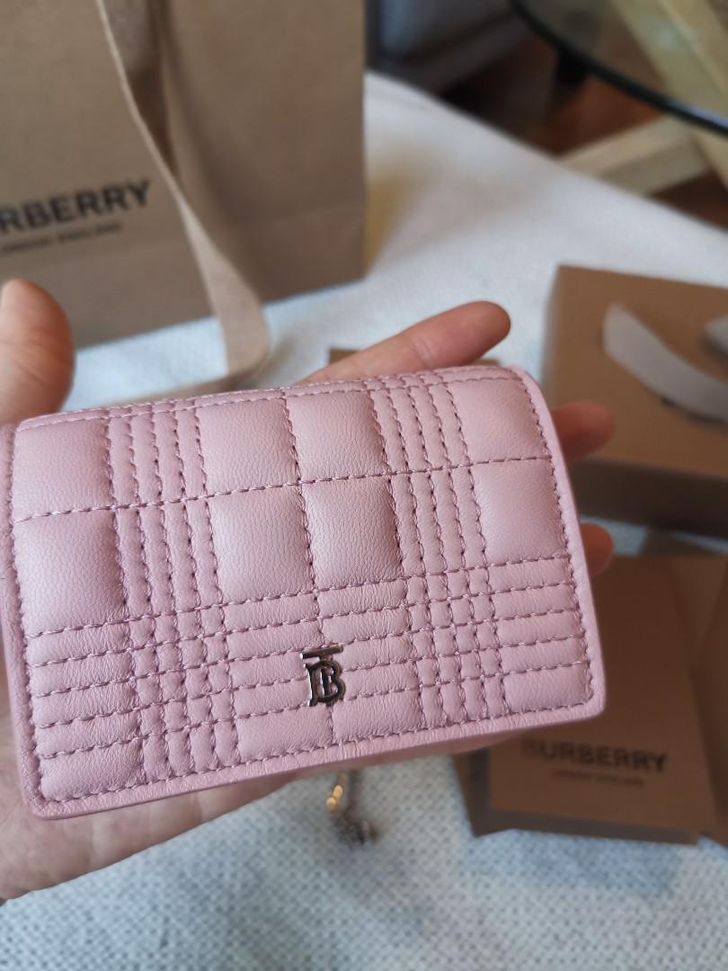 SOLD Burberry blush pink quilted lambskin card holder super mini bag