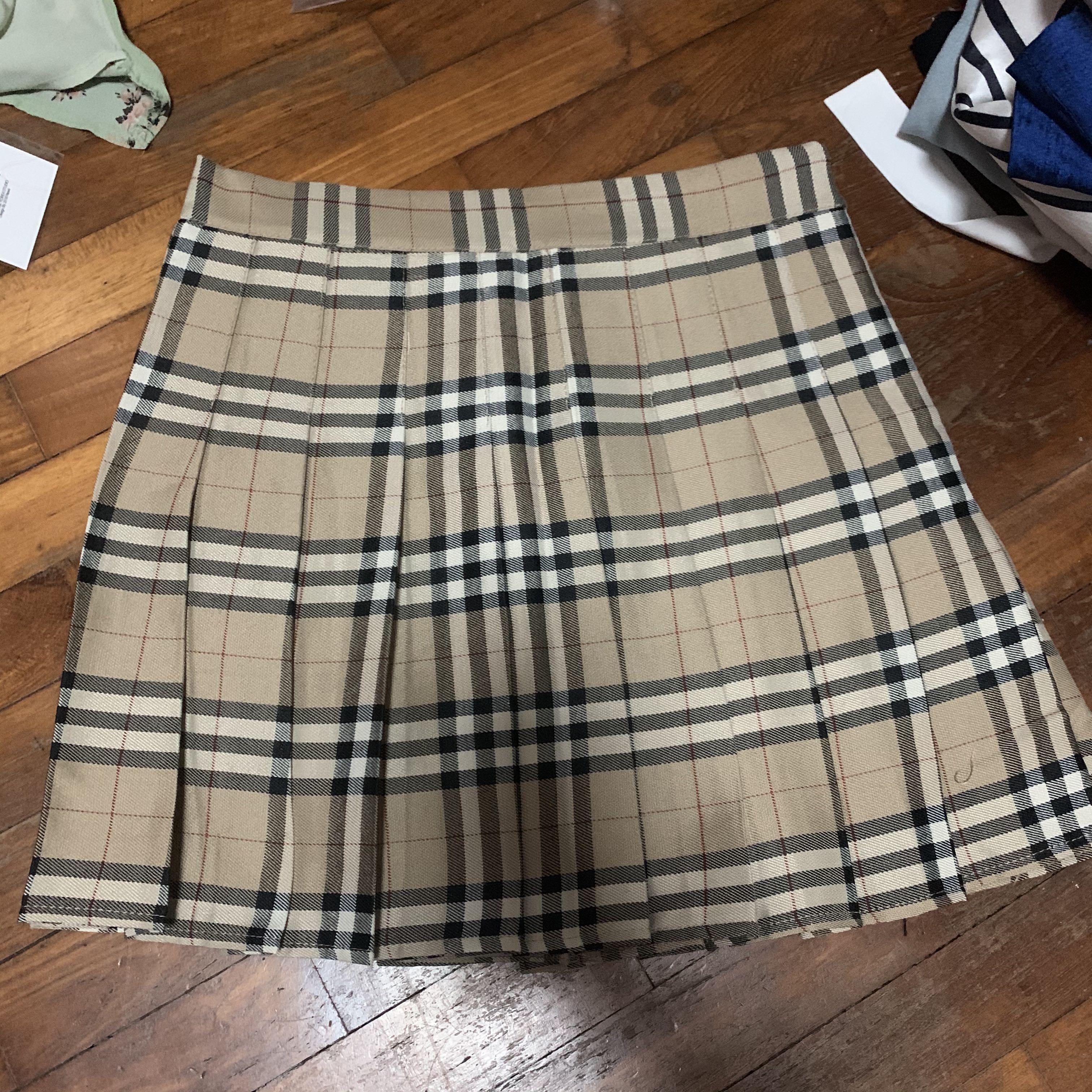 Burberry plaid skirt womens online