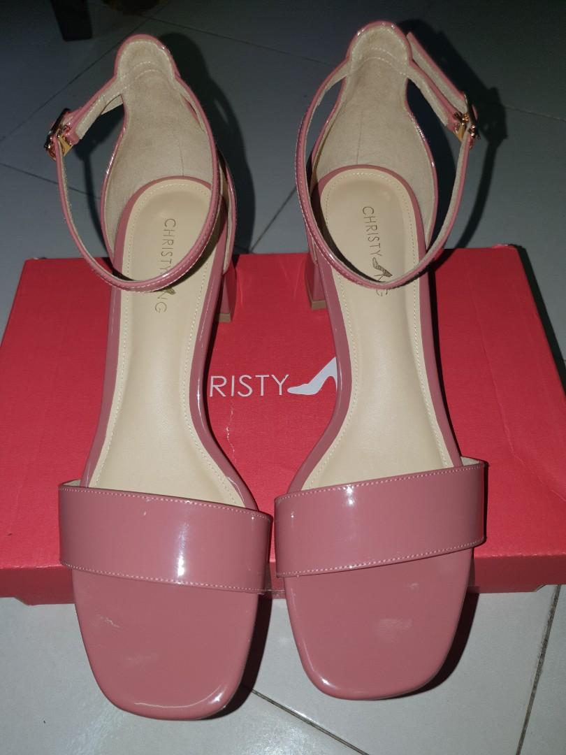 dusty pink low heel shoes
