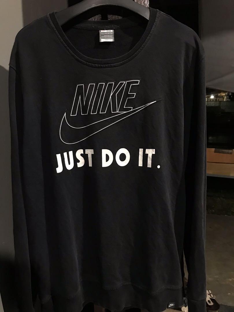 Crewneck Nike JUST DO IT, Fesyen Pria 