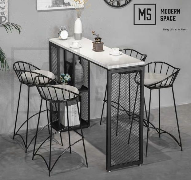 CYPRUS Industrial Bar Table / DBST65, Furniture & Home Living